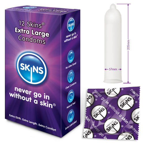 Skins Condoms Extra Large 12 Pack - XToys UK