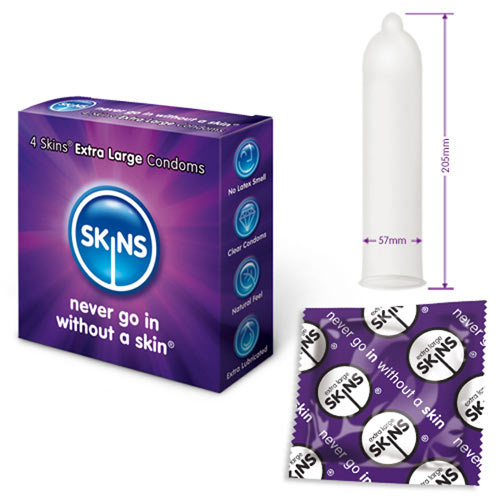 Skins Condoms Extra Large 4 Pack - XToys UK