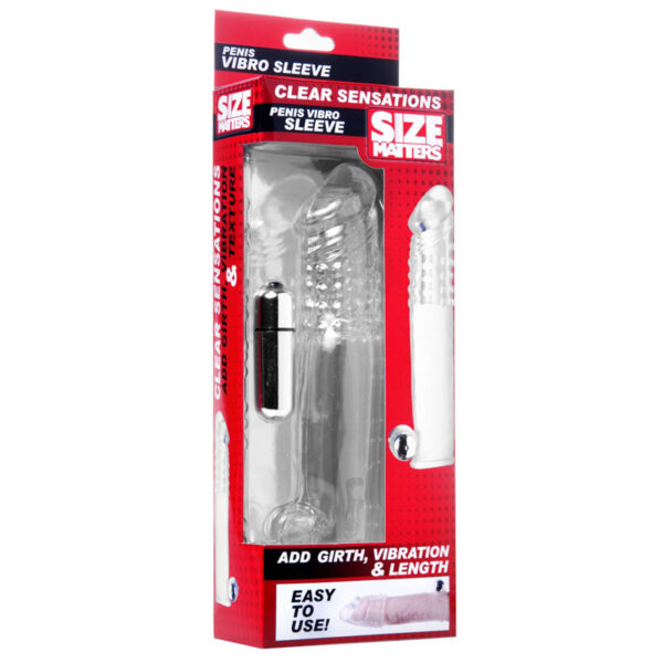 Size Matters Clear Vibrating Penis Sleeve - XToys UK