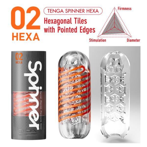 Tenga 02 Hexa Spinner Masturbator - XToys UK