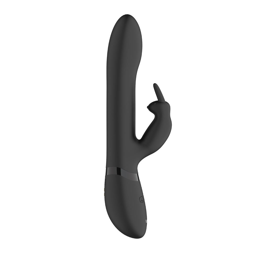 Vive Amoris Black Rabbit Vibrator With Stimulating Beads - XToys UK