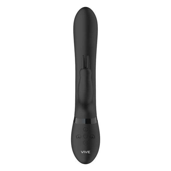 Vive Amoris Black Rabbit Vibrator With Stimulating Beads - XToys UK