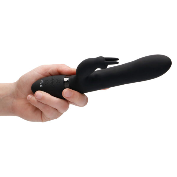 Vive Amoris Black Rabbit Vibrator With Stimulating Beads - XToys UK