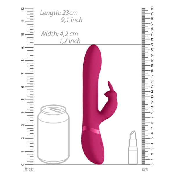 Vive Amoris Pink Rabbit Vibrator With Stimulating Beads - XToys UK