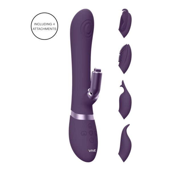 Vive Etsu Interchangeable Rabbit Vibrator Purple - XToys UK