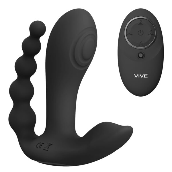 Vive Kata Double Penetrator Vibrator Black - XToys UK