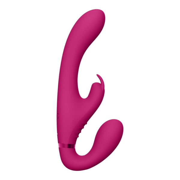 Vive Suki Triple Action Strapless Strap On Vibrator Pink - XToys UK