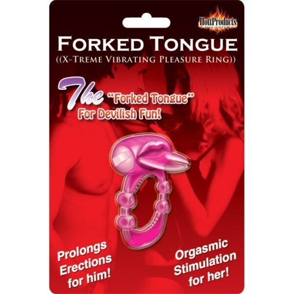 Forked Tongue Vibrating Silicone Cock Ring - XToys UK