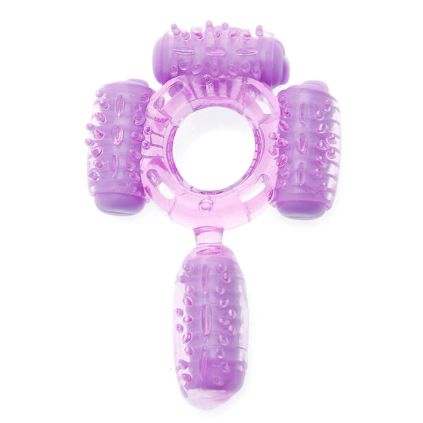 Humm Dinger Super Quad Vibrating Cock Ring Purple - XToys UK