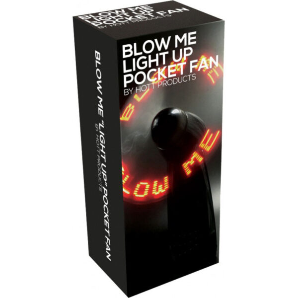 Blow Me Light Up Pocket Fan Black - XToys UK