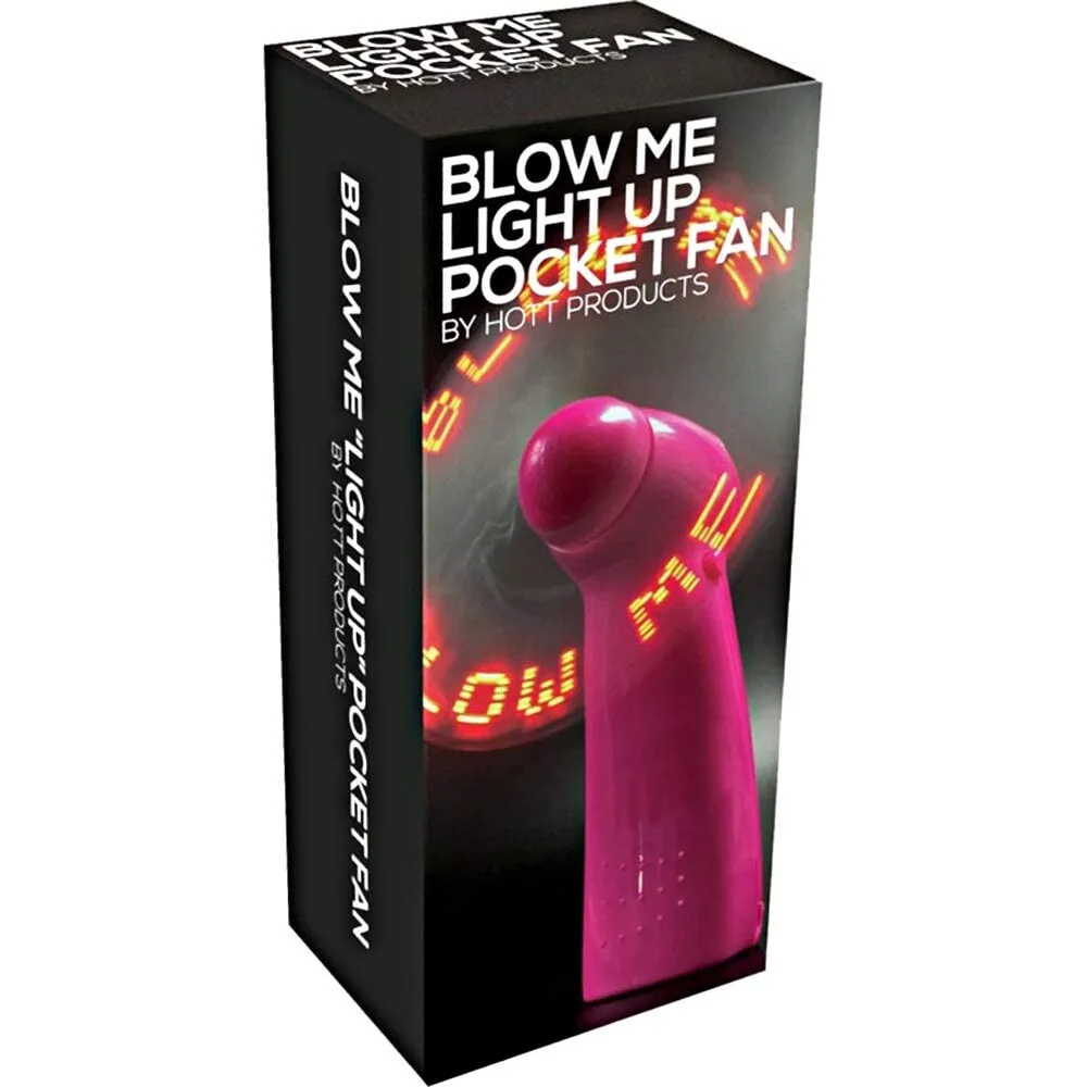 Blow Me Light Up Pocket Fan Pink - XToys UK