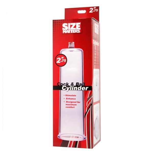 Size Matters Cock And Ball Cylinder Clear 2.75 Inch - XToys UK