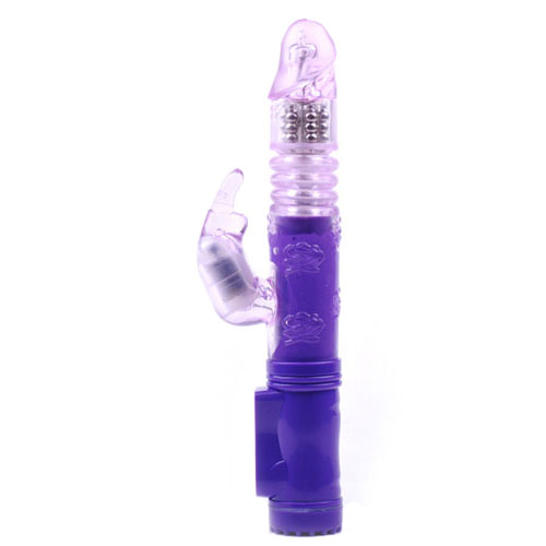 Rabbit Vibrator With Thrusting Motion Purple - XToys UK