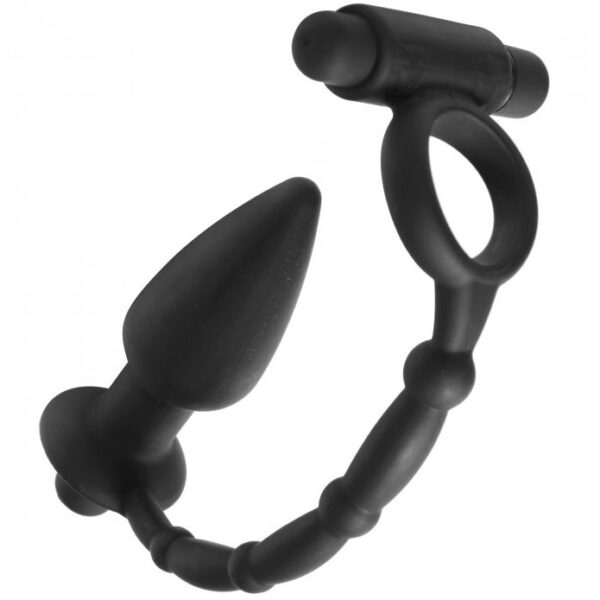 Master Series Viaticus Dual Cock Ring And Anal Plug Vibrator - XToys UK