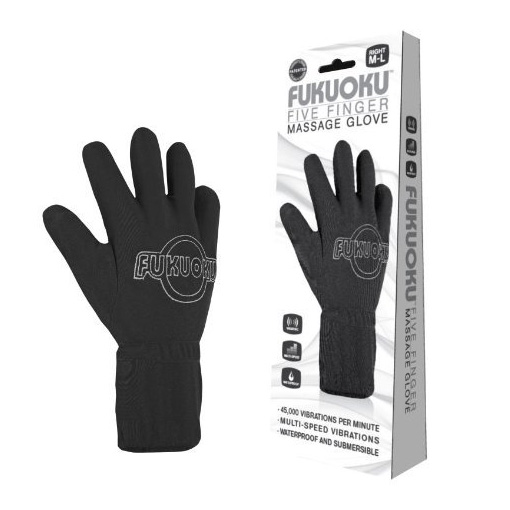 Fukuoku Vibrating Five Finger Massage Glove  Right Hand - XToys UK