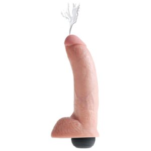 King Cock 9 Inch Squirting Dildo With Balls Flesh - XToys UK