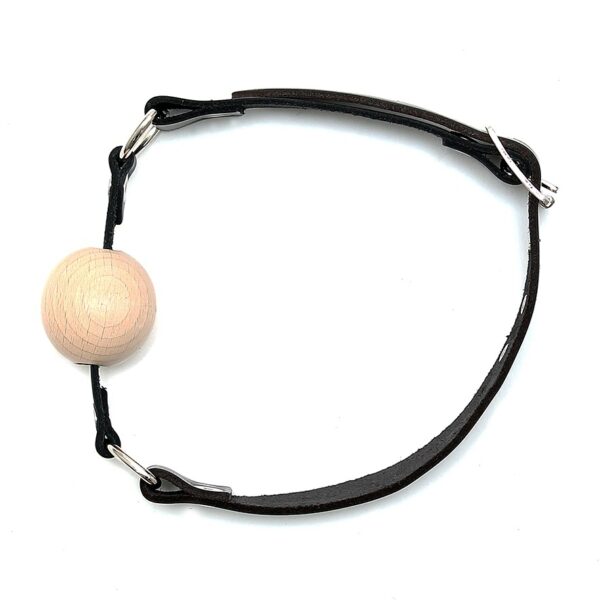 Leather Gag With Wooden Ball - XToys UK