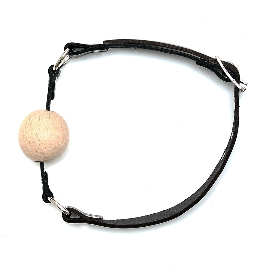 Leather Gag With Wooden Ball - XToys UK