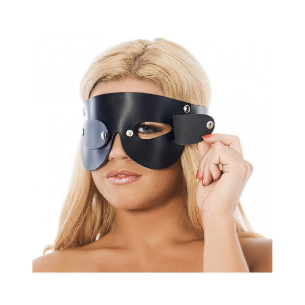 Leather Blindfold With Detachable Blinkers - XToys UK