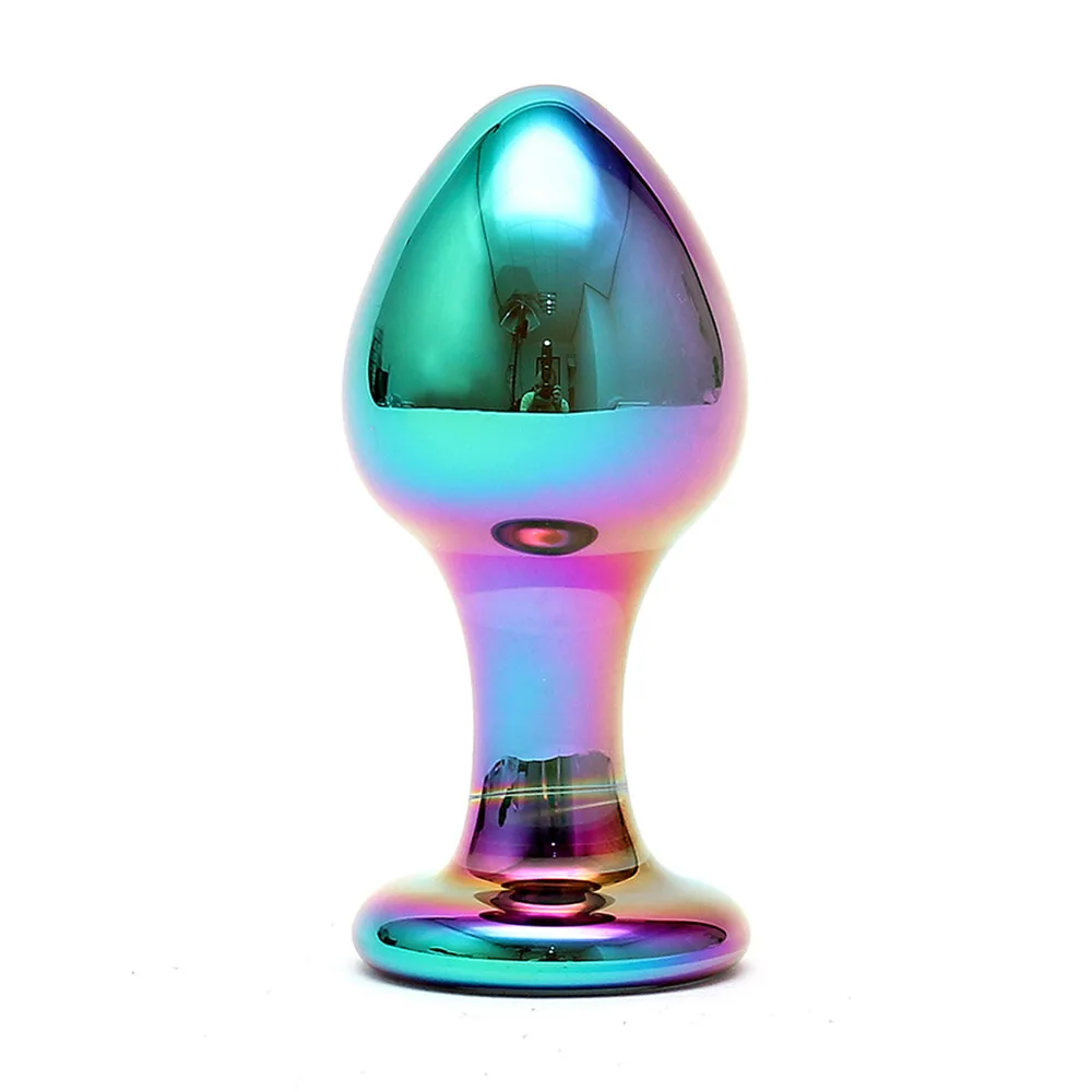 Sensual Multi Coloured Glass Melany Anal Dildo - XToys UK