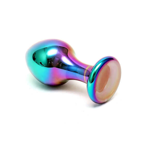 Sensual Multi Coloured Glass Melany Anal Dildo - XToys UK