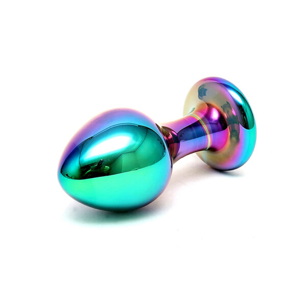 Sensual Multi Coloured Glass Melany Anal Dildo - XToys UK