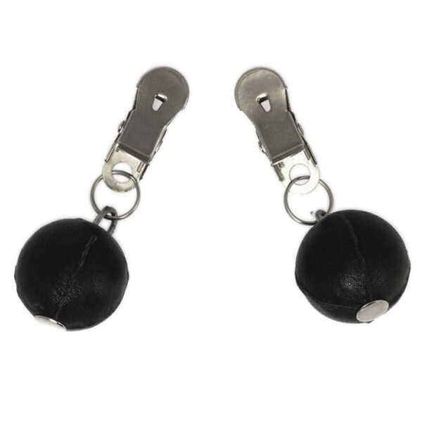 Nipple Clamps With Round Black Weights - XToys UK