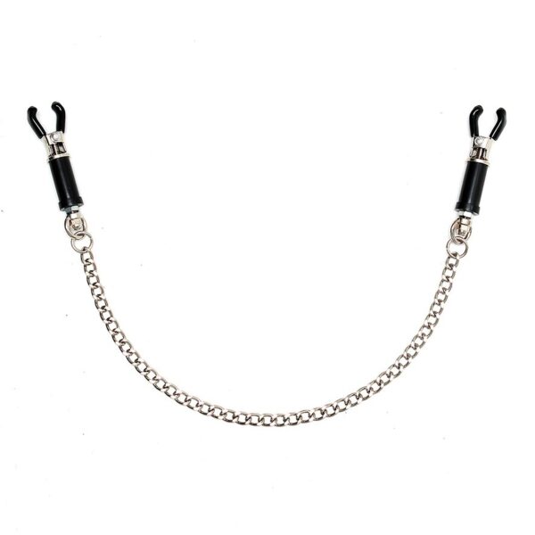 Silver Nipple Clamps With Chain - XToys UK