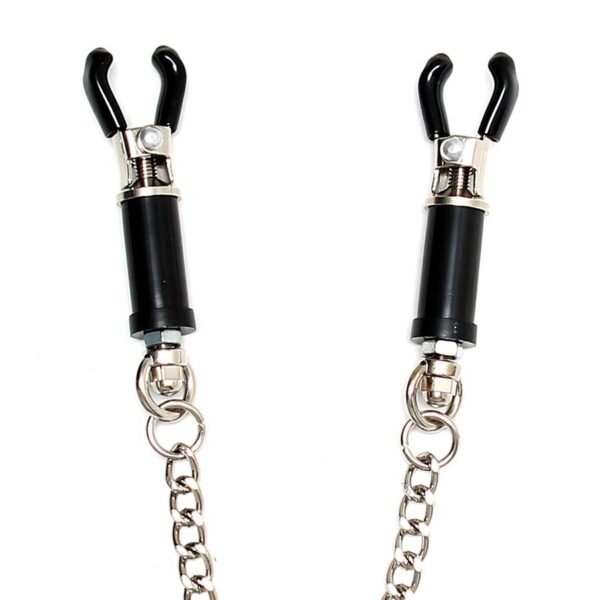 Silver Nipple Clamps With Chain - XToys UK