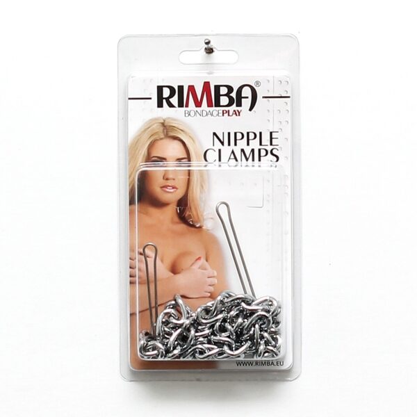 Silver Nipple Clamps With Double Chain - XToys UK