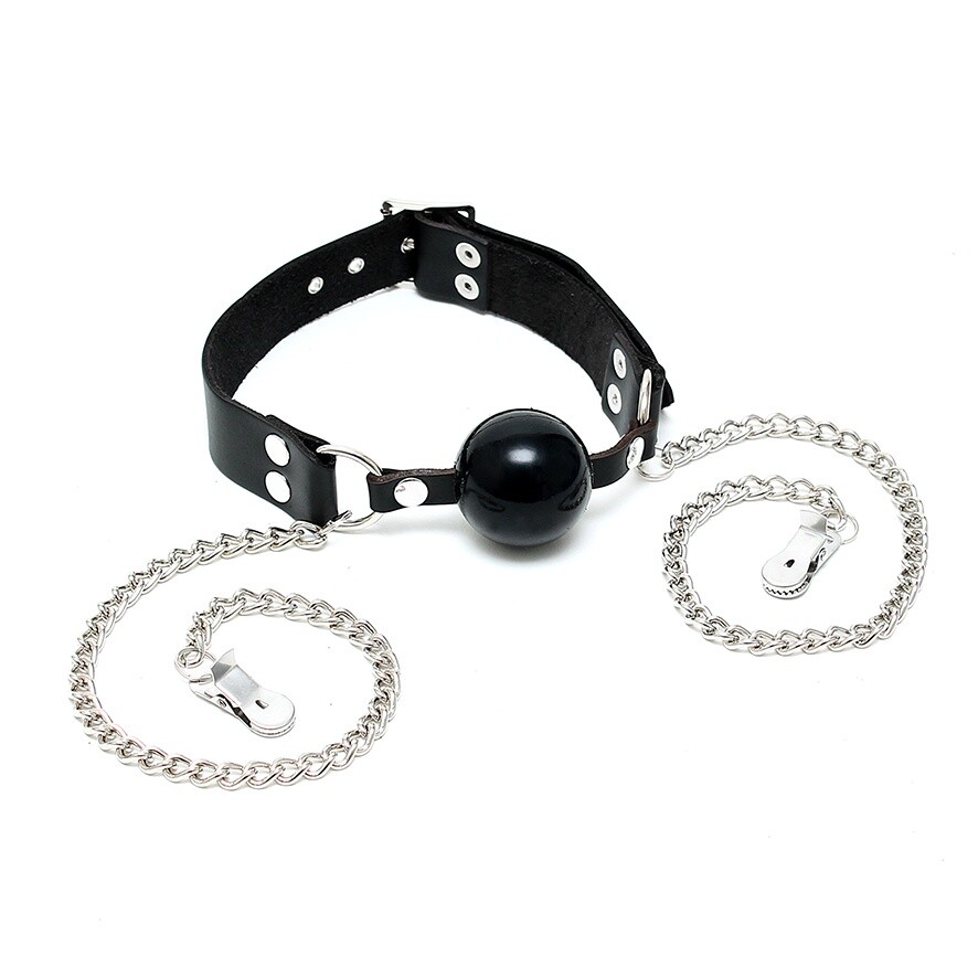 Mouth Gag And Nipple Chain - XToys UK