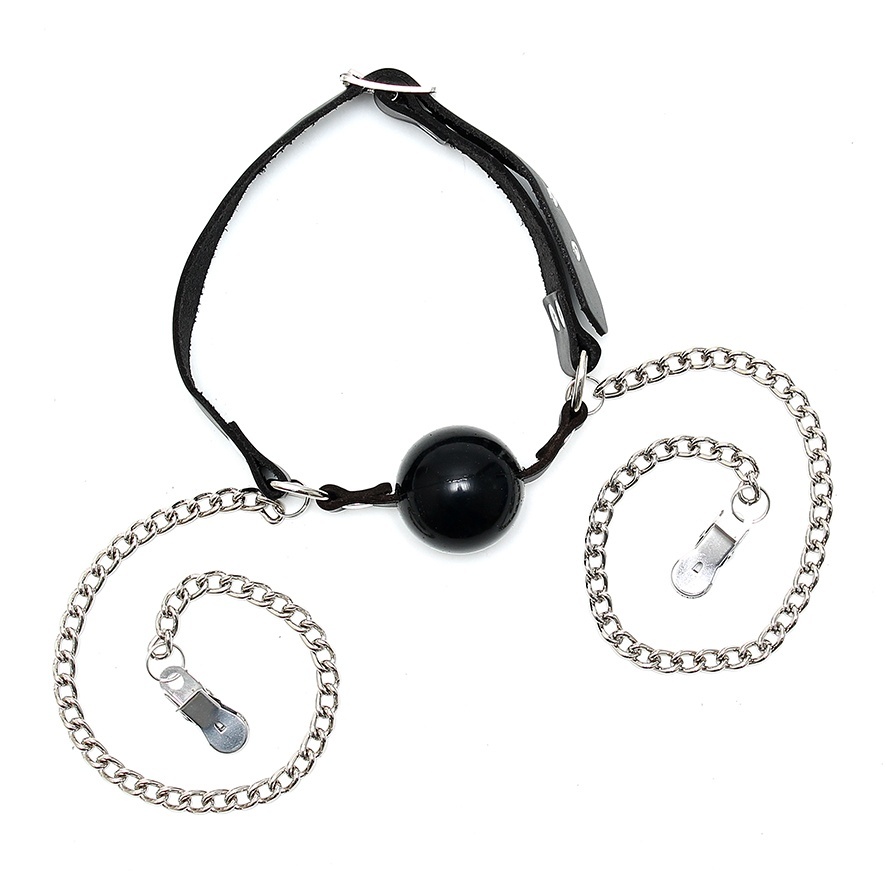 Mouth Gag And Nipple Chain - XToys UK