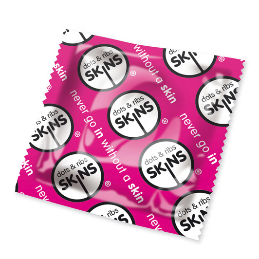 Skins Condoms Dots And Ribs x50 (Pink) - XToys UK