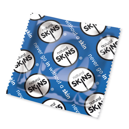 Skins Condoms Natural x50 (Blue) - XToys UK